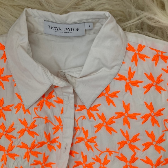 TANYA TAYLOR Embroidered Button-Up Top - Picture 8 of 14